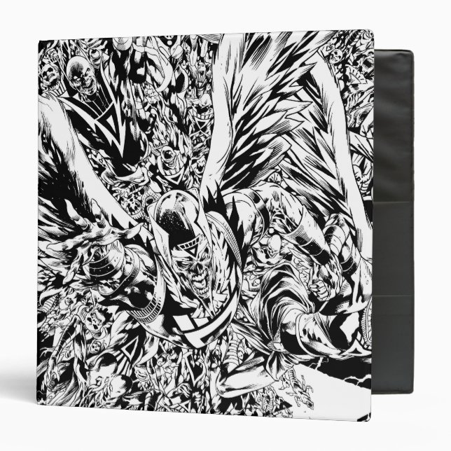 Classeur Peinture de groupe de nuit Noir et Blanc (Devant/Intérieur)
