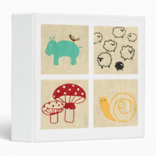 Classeur Peinture de quatre blocs de bois pour enfants