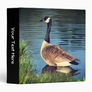 Classeur Peinture d'oie du Canada animal personnalisé
