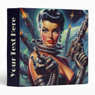 Classeur Peinture féminine rétro Sci-Fi