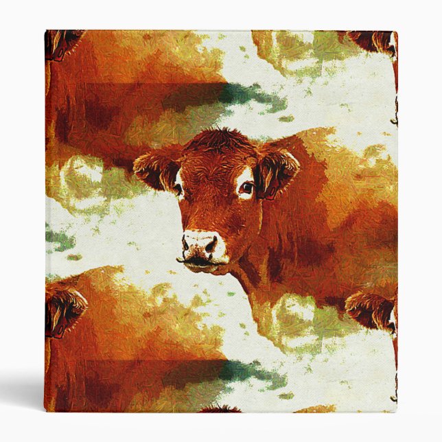 Classeur Peinture rouge de vache (Devant)