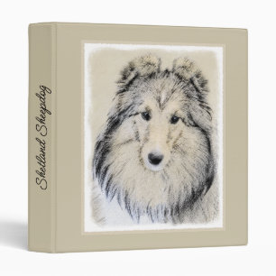Classeur Peinture Shetland Sheepdog - Jolie art original ch