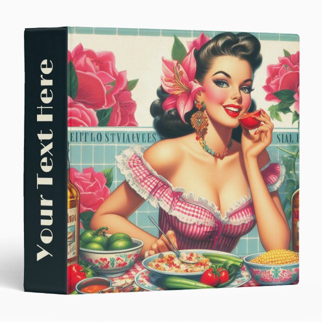 Classeur Peinture vintage en latina (Devant/Côté)
