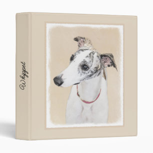 Classeur Peinture Whippet - Joli Chien d'origine Art 3 Ring