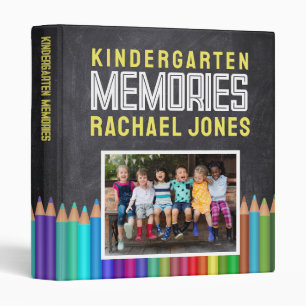 Classeur Pencils Kindergarten Souvenirs Scrapbook Photo