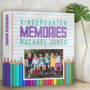 Classeur Pencils Kindergarten Souvenirs Scrapbook Photo