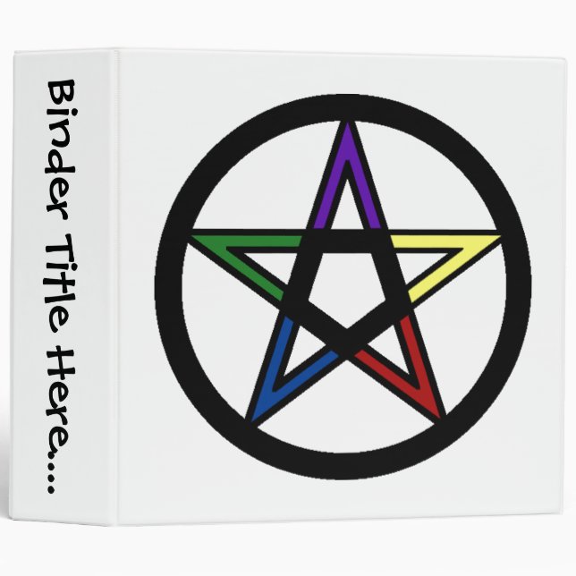Classeur Pentacle élémentaire - 2 pouces (Devant/Côté)