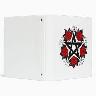 Classeur Pentagramme aux roses rouges