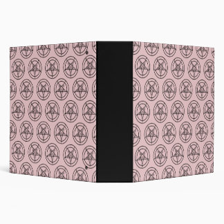 Classeur Pentagramme Baphomet rose Satanic Occulte 2 pouces
