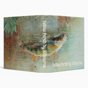 Classeur Perche jaune par S.A. Kilbourne, Poisson vintage