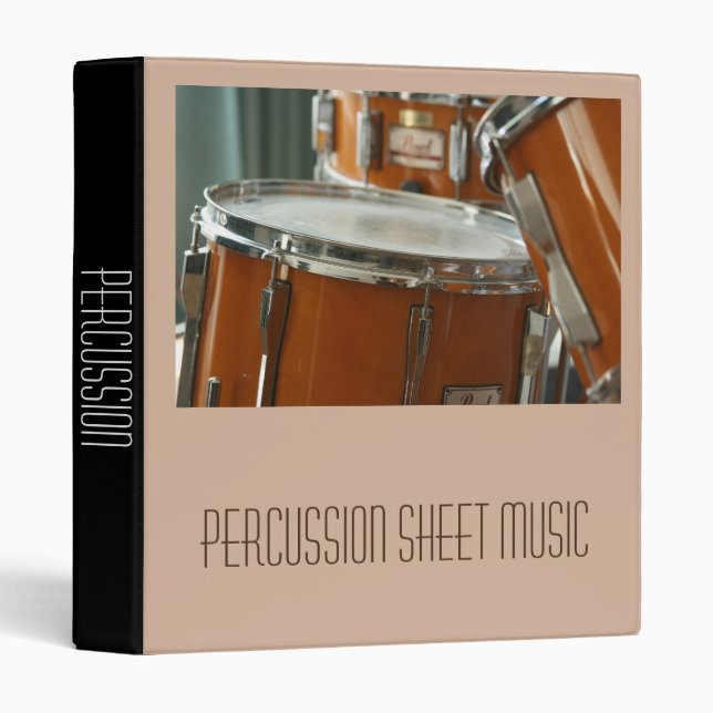 Classeur Percussion Partition Musique dossier étudiant (Devant/Côté)