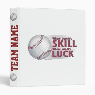 Classeur Perdre la compétence gagner la chance Baseball