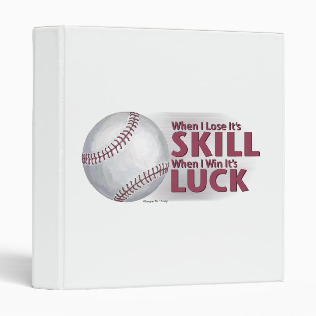 Classeur Perdre la compétence gagner la chance Baseball (Devant/Côté)