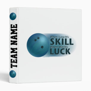 Classeur Perdre la compétence Gagner la chance Bowling bleu