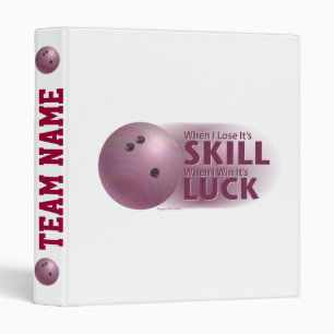 Classeur Perdre la compétence gagner la chance Bowling rose