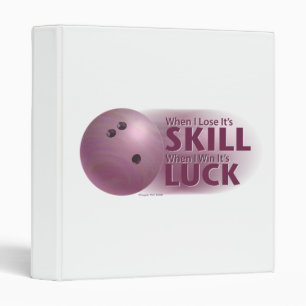 Classeur Perdre la compétence gagner la chance Bowling rose