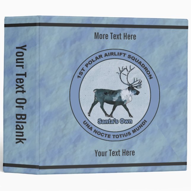 Classeur Père Noël 1er Polar Airlift Sqdn - Subduit (Devant/Côté)