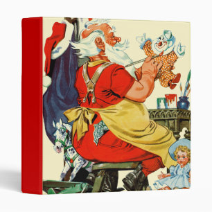 Classeur Père Noël au travail