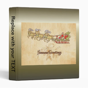 Classeur Père Noël Sled et Reindeer Joyeuses Fêtes