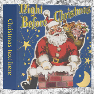 Classeur Père Noël vintage, Cette Nuit Avant Noël