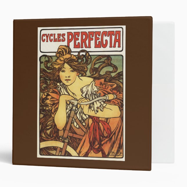 Classeur Perfecta Vélos avec une femme Publicité Poste (Devant/intérieur)