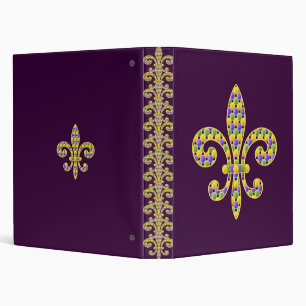 Classeur Perle Fleur de lis de mardi gras