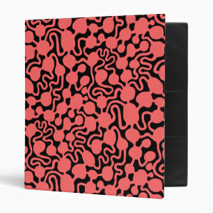 Classeur Perpetual Ant Farm v2 - Rose Tropical sur Fond Noi