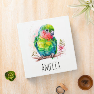 Classeur Perroquet vert - Bébé mignon oiseau