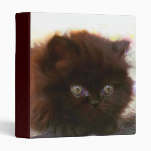 Classeur persan noir de chaton