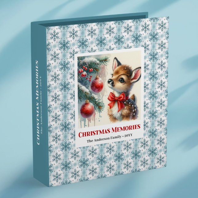 Classeur Personalized baby deer snowy forest kids album (Personalized baby deer snowy forest kids ring binder

)