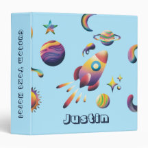 Personalized Colorful Space Planets Back to School