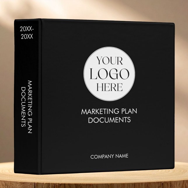Classeur Personalized Company Business Logo Template Black (Close up)