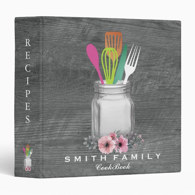 Classeur Personalized Mom's Family Recipe Cookbook  (Devant/Côté)