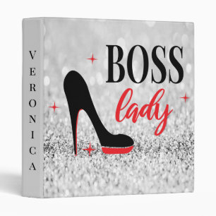Classeur Personalle rouge fond Stiletto talon Boss Lady