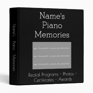 Classeur Personnalisable avec le nom Piano Memories Scrapbo