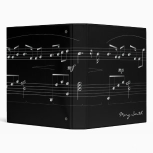Classeur personnalisable chic de musique 1"