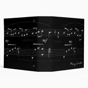Classeur personnalisable chic de musique 2"