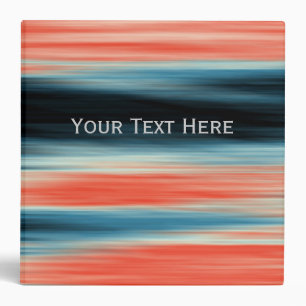 Classeur Personnalisable Cute Trendy Orange Red Blue Stripe