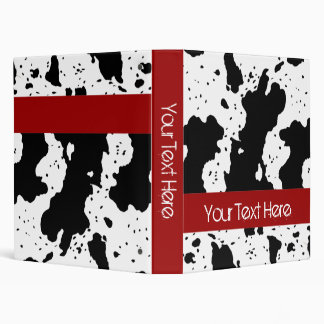 Classeur personnalisable de motif de vache