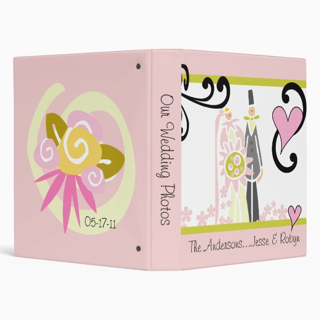 Classeur personnalisable de photo de mariage de (Arrière-plan)