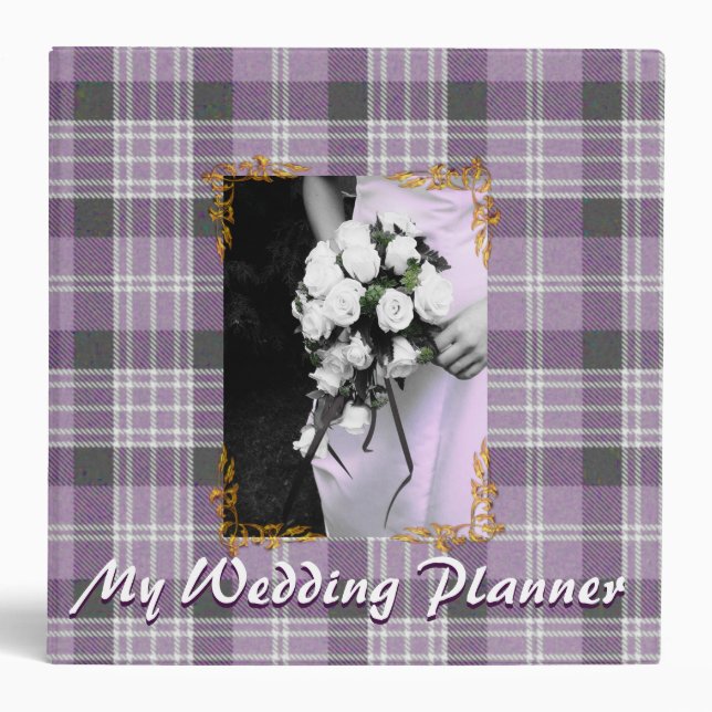 Classeur personnalisable de plaid pourpre (Devant)
