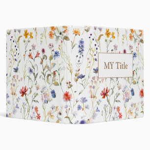 Classeur personnalisable fleur sauvage