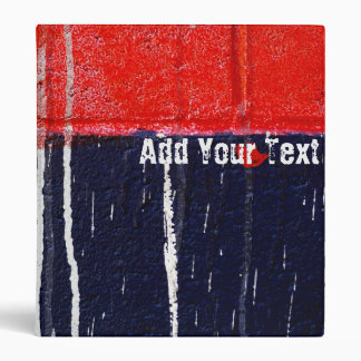 Classeur Personnalisable rouge et bleu peint