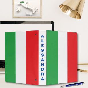 Classeur personnalisé 3 anneaux avec drapeau itali
