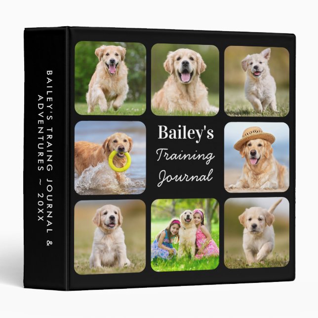 Classeur Personnalisé Amoureux des chiens animal de compagn (Devant/Côté)