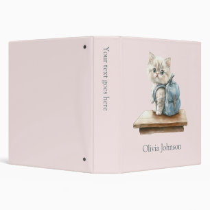 Classeur personnalisé avec un adorable chaton et s