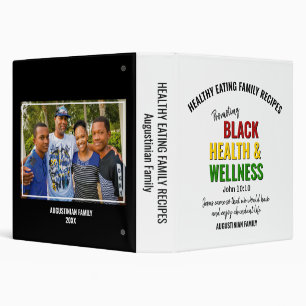 Classeur Personnalisé BLACK HEALTH WELLNESS Recettes de fam