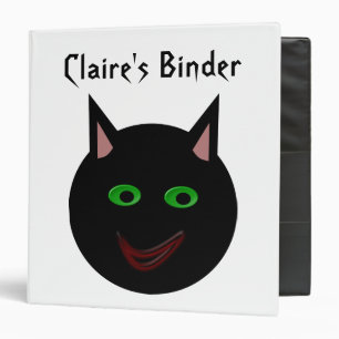 Classeur personnalisé Chat Noir Halloween