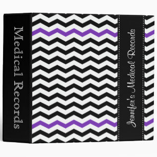 Classeur personnalisé Chevron Purple Médicale Reco