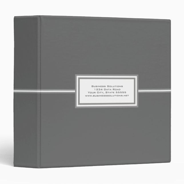 Classeur personnalisé d'affaires (Devant/Côté)